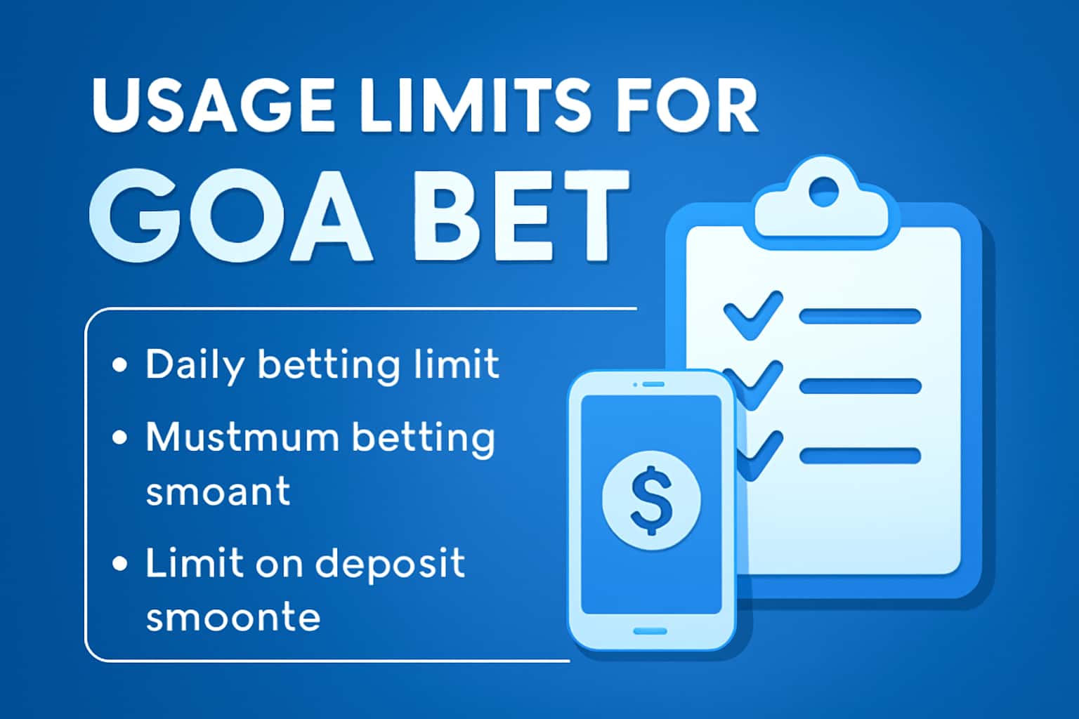 An informational scene illustrating usage limits for Goa Bet.